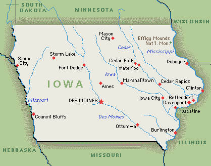 iowa moines des rivers state missouri map borders east west whose ia mississippi nebraska minnesota only asb states central bu